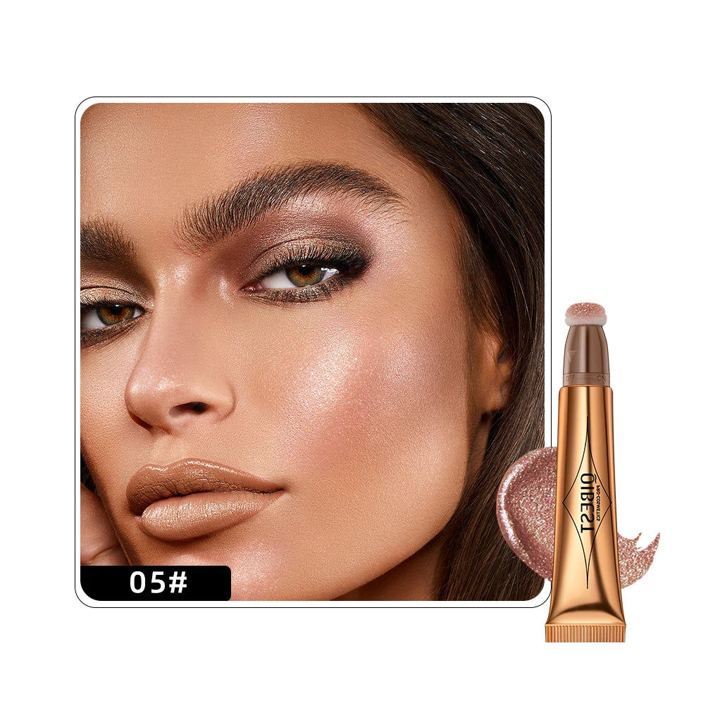 1PCS Liquid Blush Velvet Matte Blusher Face Pigment Lasting Beauty Natural Cream Cheek Tint Orange Peach Blush Makeup Maquiagem Peaceful Pleasures Health and Wellness 05 Liquid Highlight