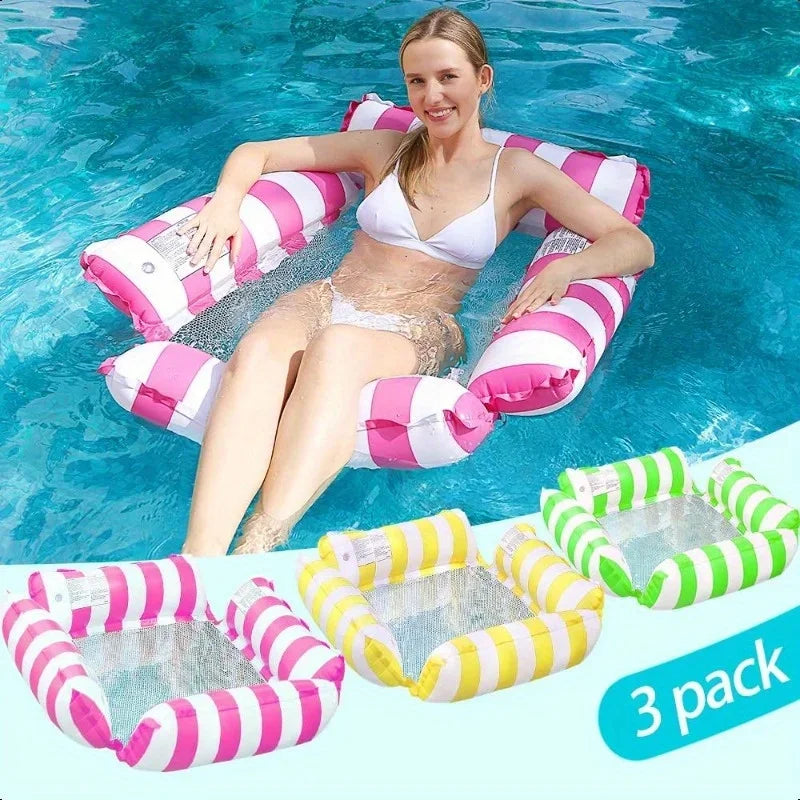 Inflatable Pool Hammock – Mesh Floating Lounge Chair & Beach Float