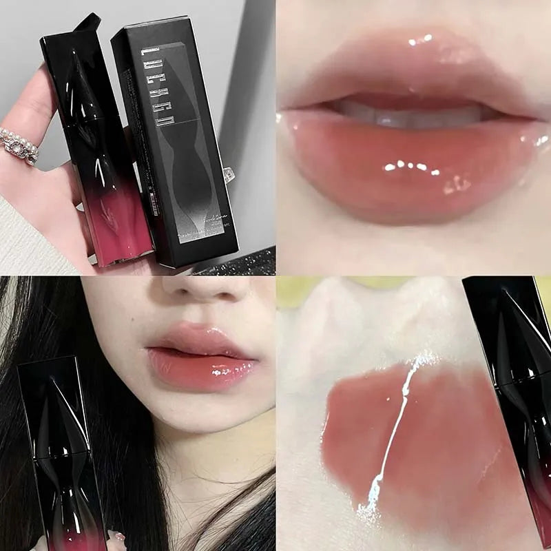 Jelly Lip Gloss Mirror Glaze | Moisturizing Nude & Berry Tint