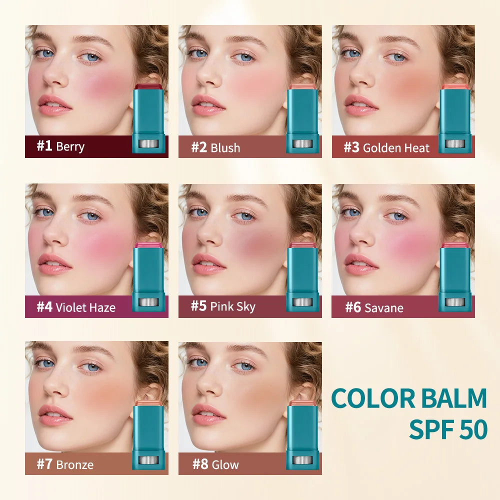 SPF 50 Blush Balm Stick | Buildable, Hydrating, Sweat Resistant