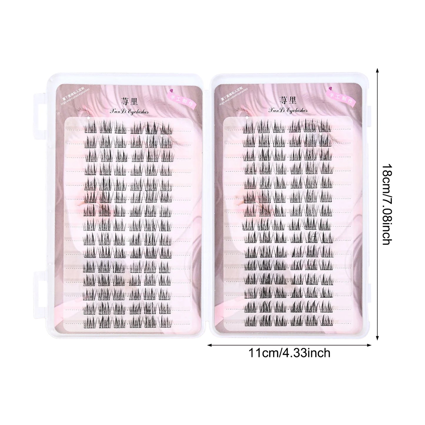 Large Capacity Manga Eyelash Book Dense False Eyelashes 8-12mm Single Cluster Fox-style Lashes Natural Volume Eyelash Extension Peaceful Pleasures Health and Wellness style 3