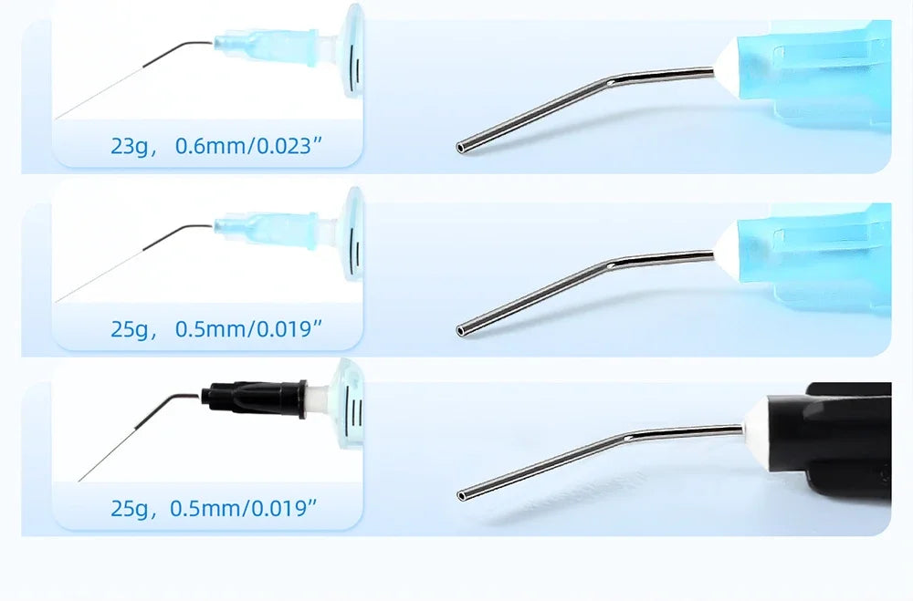 100-Pack Dental Pre-Bent Dispensing Tips – Irrigator Applicator