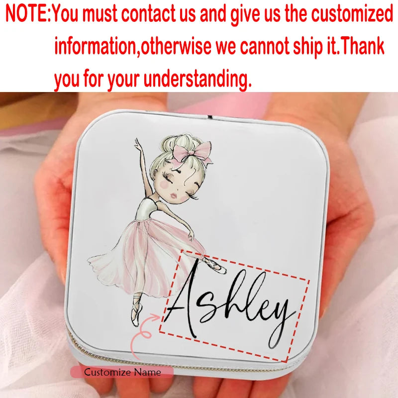 Personalized Princess Ballerina Jewelry Box | Custom Girl Gift Personalized Jewelry Box Peaceful Pleasures Health and Wellness custom white A 10x10x5cm