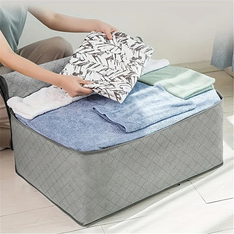 Blanket & Quilt Storage Bag – Nylon Zipper Organizer with Handle