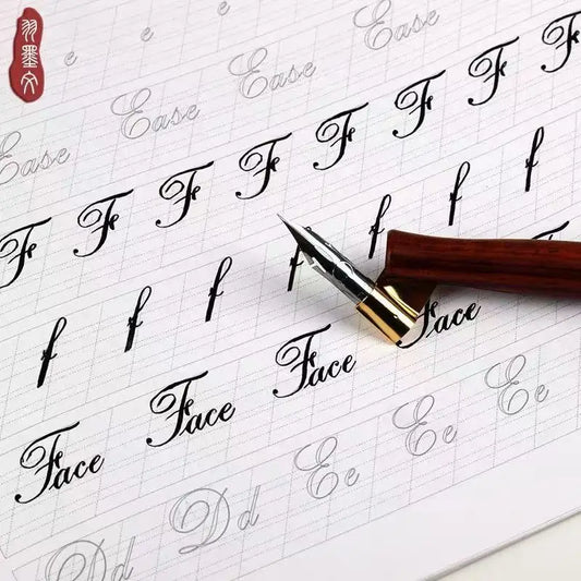 A4 English Handwriting Practice Workbook Educational Toy Calligraphy Peaceful Pleasures Health and Wellness