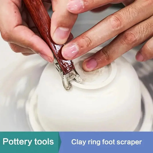 Pottery Clay Trimming Tool – Ceramic Ring Foot Scraper Pottery Trimming Tool Peaceful Pleasures Health and Wellness