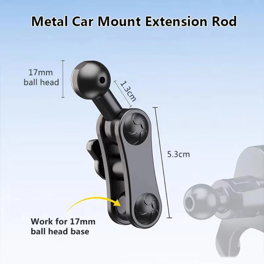 Aluminum 17mm Ball Mount Extension Rod for Car Phone Holder Car Mount Adapter Peaceful Pleasures Health and Wellness