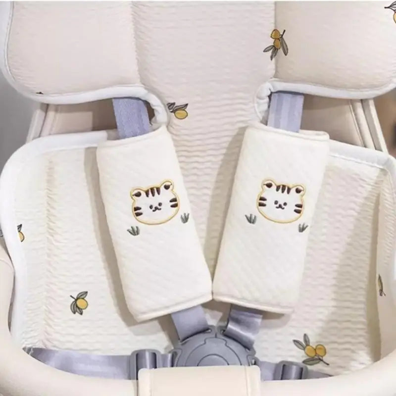 Car Seat Belt Cover Pad | Soft Cotton Animal Pattern Cushion
