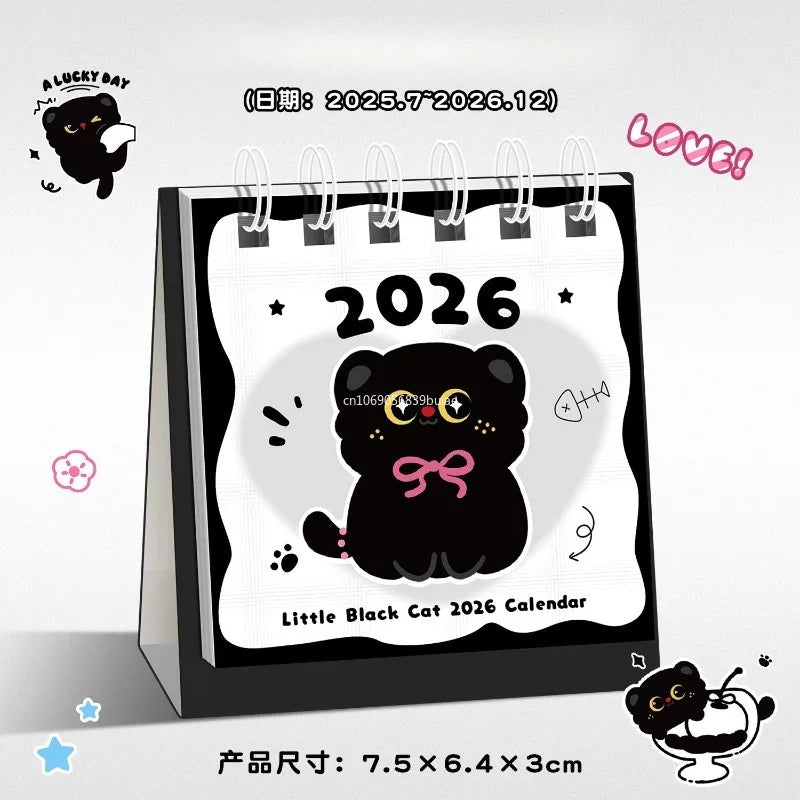 2025-2026 Desk Calendar, From July 2025 To December 2026, 17-Month Small Calendar,7.5x6.4x3cm Paper Small Desk Calendar Calendar Peaceful Pleasures Health and Wellness