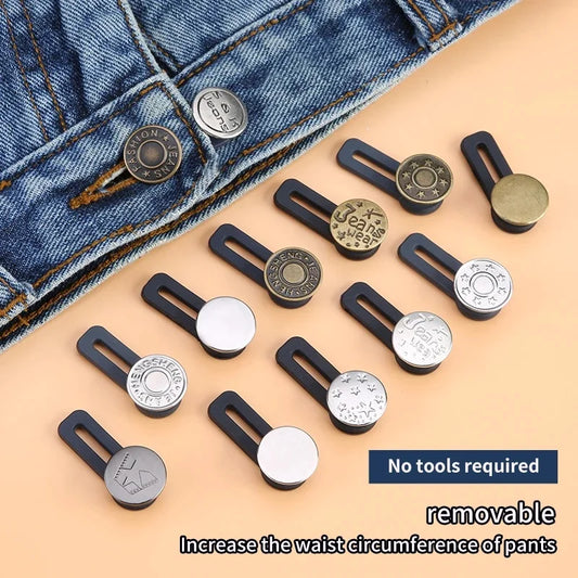 5 Metal Button Extender Perfect Any Jeans Pants Sewing Retractable Peaceful Pleasures Health and Wellness