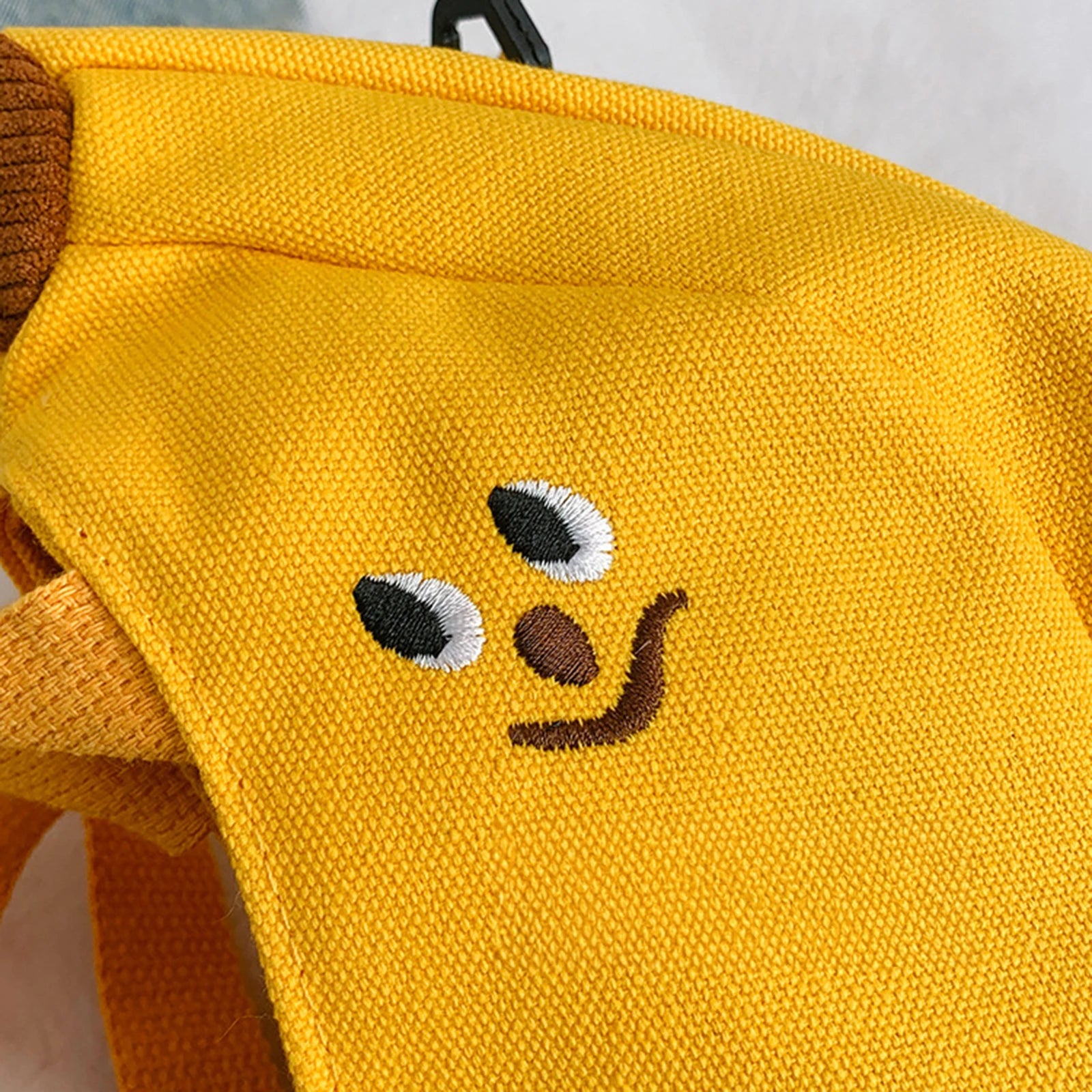 Kids Shoulder Bag Canvas Material Cute Fruit Pattern Crossbody Handbag for School and Outdoor Use Peaceful Pleasures Health and Wellness