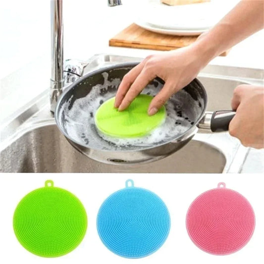 Kitchen Silicone Dish Washing Scrubber Cleaning Brush Bowl Pot Peaceful Pleasures Health and Wellness