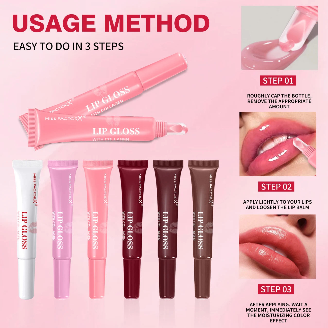 Premium gift set 24PCS/box Lip gloss set Long-lasting moisturizing Lip color modification Perfect gift for women Valentine’s Day Peaceful Pleasures Health and Wellness