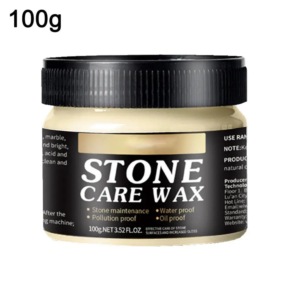 100g Marble Polish Paste Wax, Stone Restoration Shine Restorer for Quartz Tile Floor, Household Furniture Kitchen Care Peaceful Pleasures Health and Wellness Lemon