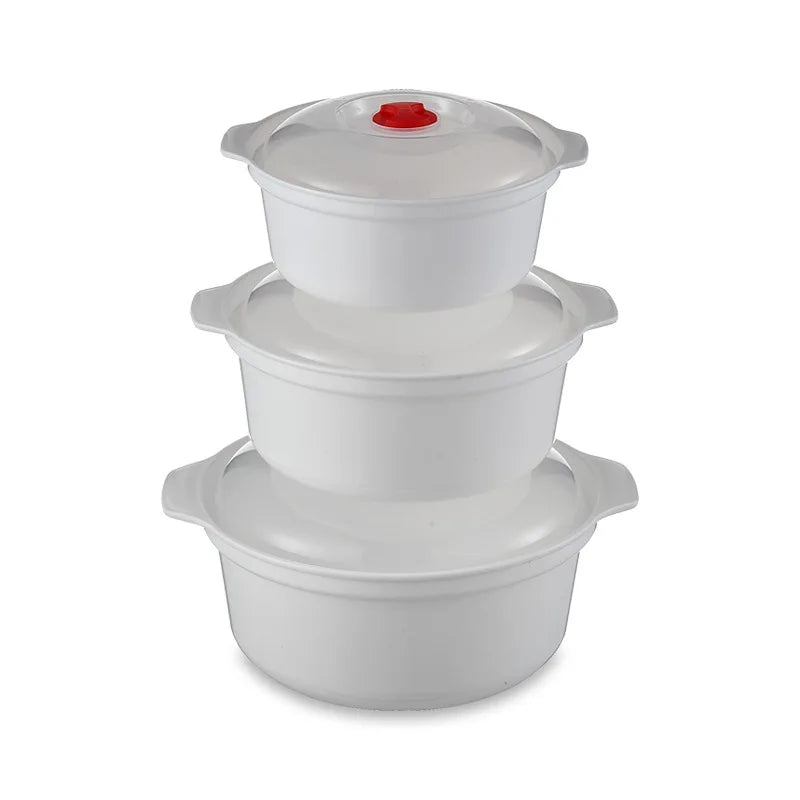 BPA-Free Microwave Heating Bowl with Lid – 1.2L Food-Grade Plastic, Dishwasher Safe