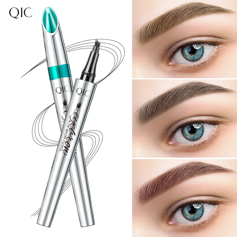 4 Points Eyebrow Pen 5 Colors Liquid Brow Pencil Dark Brown Microblading Eyebrow Pencil Waterproof Eyebrow Tattoo Pen Cosmetics Peaceful Pleasures Health and Wellness