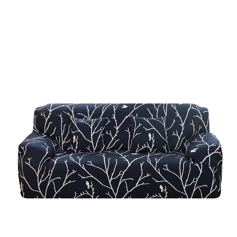 Stretch Sofa Cover Universal Printed Sofa Slipcover Loveseat Couch Cover Polyester Furniture Protector Cover with 1Pc Pillowcase Peaceful Pleasures Health and Wellness JC090 1-seater 90-140cm
