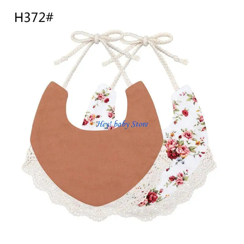 Vintage Floral Double-Sided Baby Bib | Cotton, 0–1Y