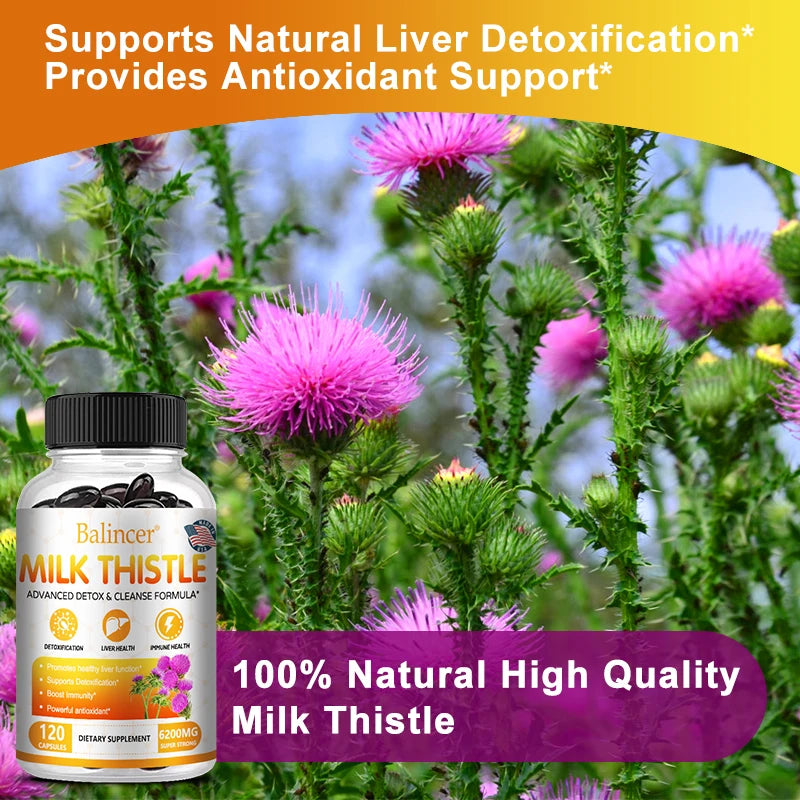 Milk Thistle Dandelion Artichoke Liver Detox Capsules
