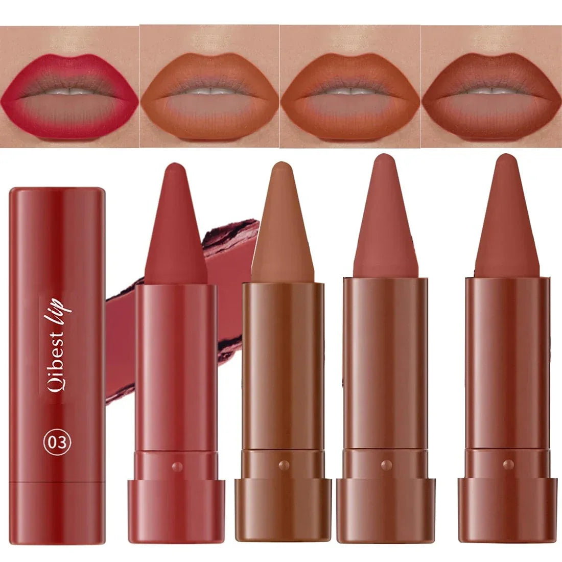 Twist Up Gradient Matte Lip Liner Crayon – Waterproof Lip Liner Peaceful Pleasures Health and Wellness