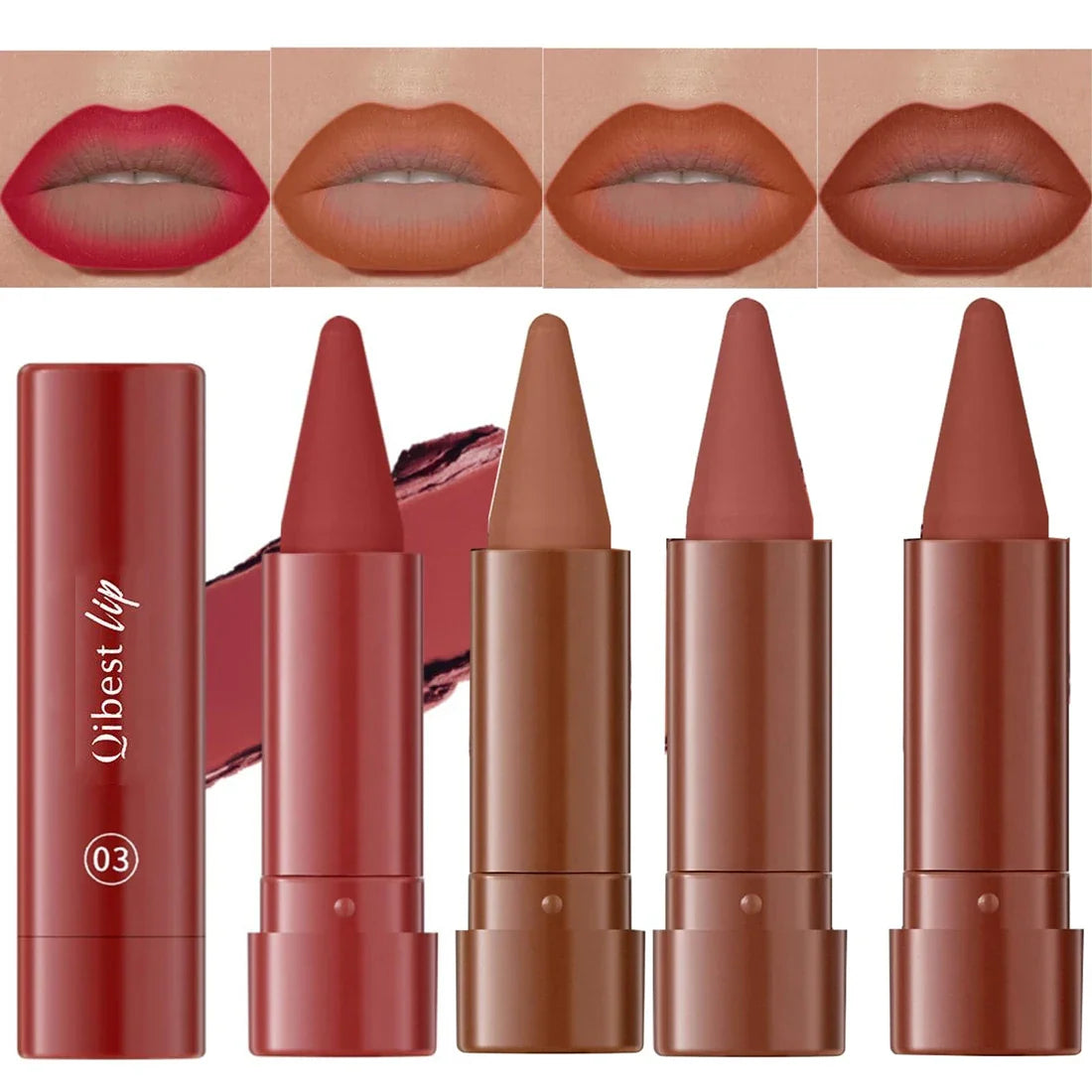 Twist-Up Matte Lip Liner Crayon – Waterproof Long-Lasting