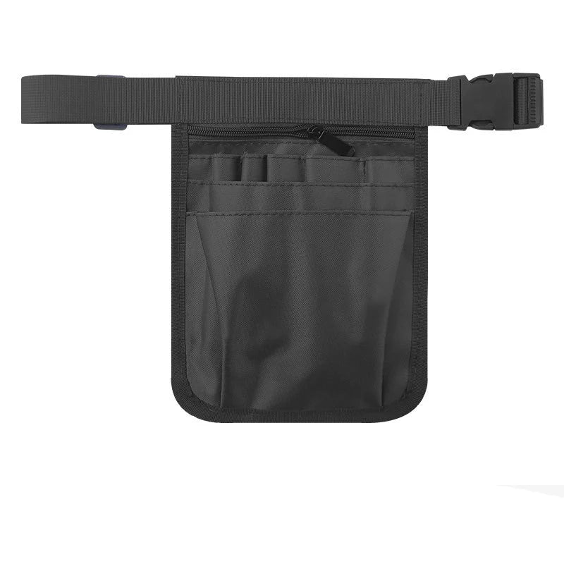 Nursing Adjustable Waist Bag Nurse Tool Storage Bag Hairstylist Makeup Technician Tool Storage Waist Bag Peaceful Pleasures Health and Wellness black