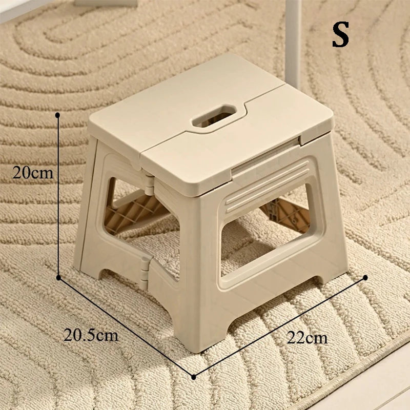 Lightweight Folding Step Stool – Non-Slip Plastic Kitchen Stool