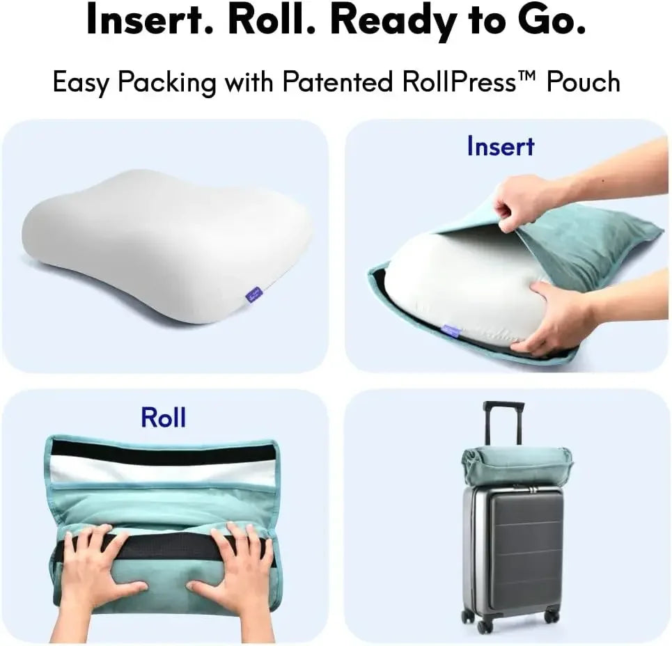 Compact Memory Foam Travel Pillow for Deep Sleep, Portable Support for Hotels and Camping Peaceful Pleasures Health and Wellness