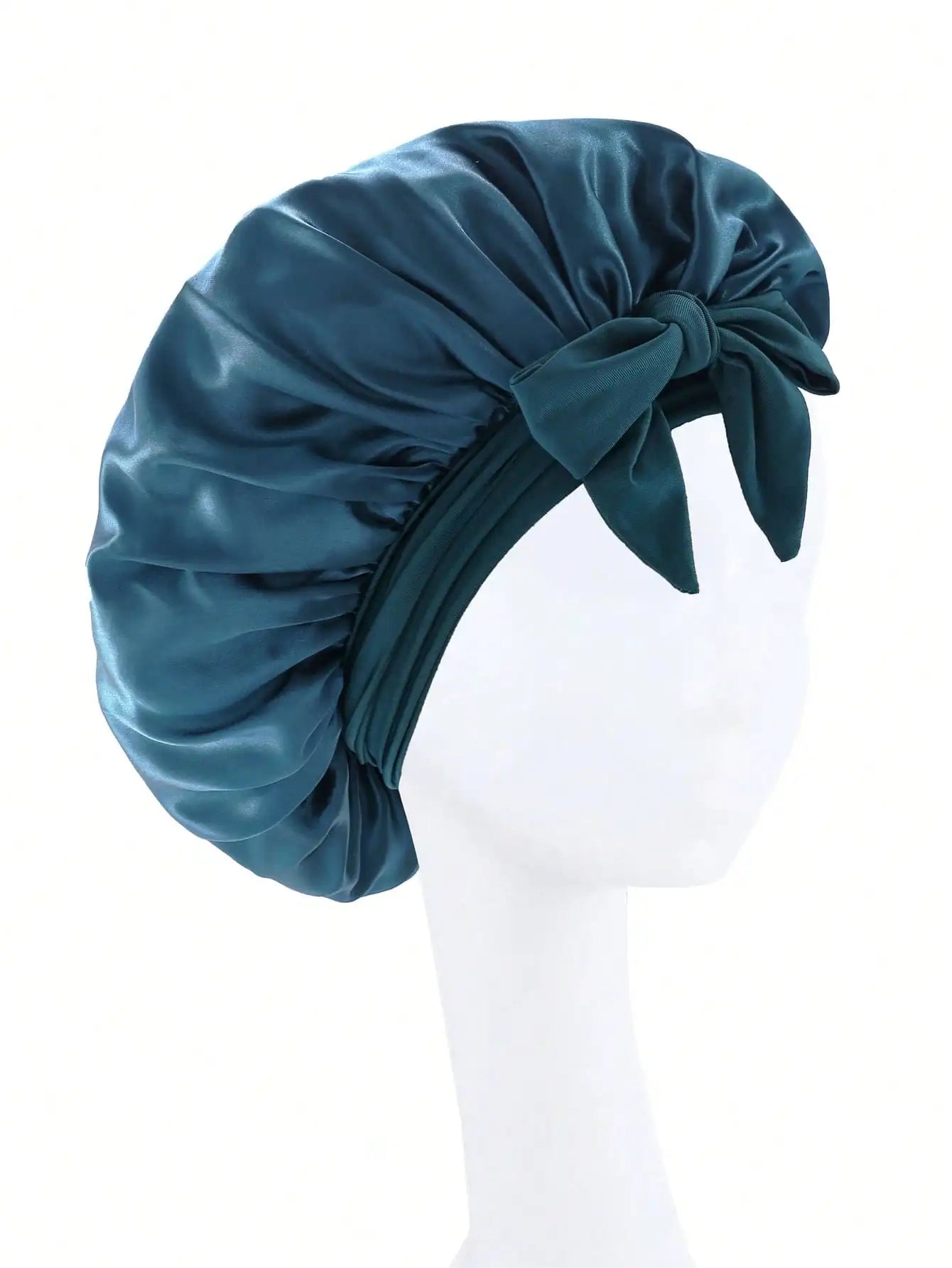 Adjustable Satin Sleep Bonnet with Tie Band – Women & Men