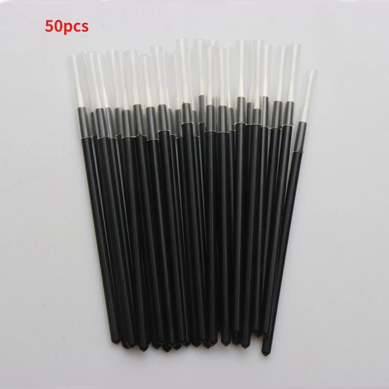 50-Pack Disposable Eyeliner Brushes – Precision Lip & Eye Makeup