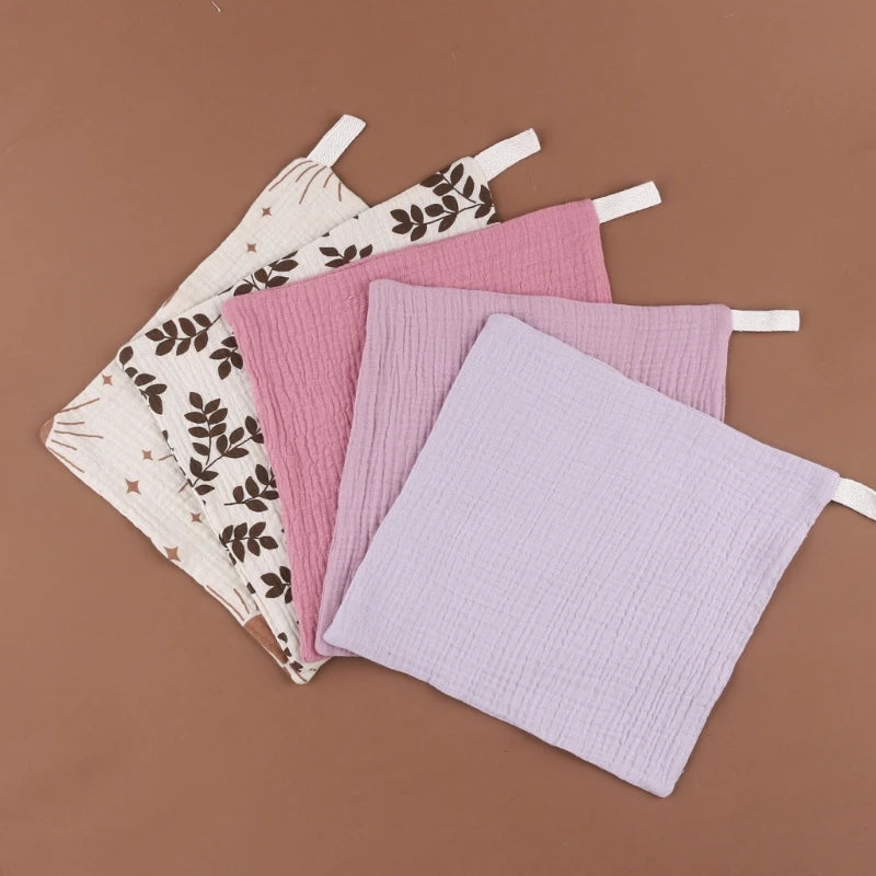 5-Pack Soft Cotton Baby Washcloths | Gauze Face Cloths for Newborns