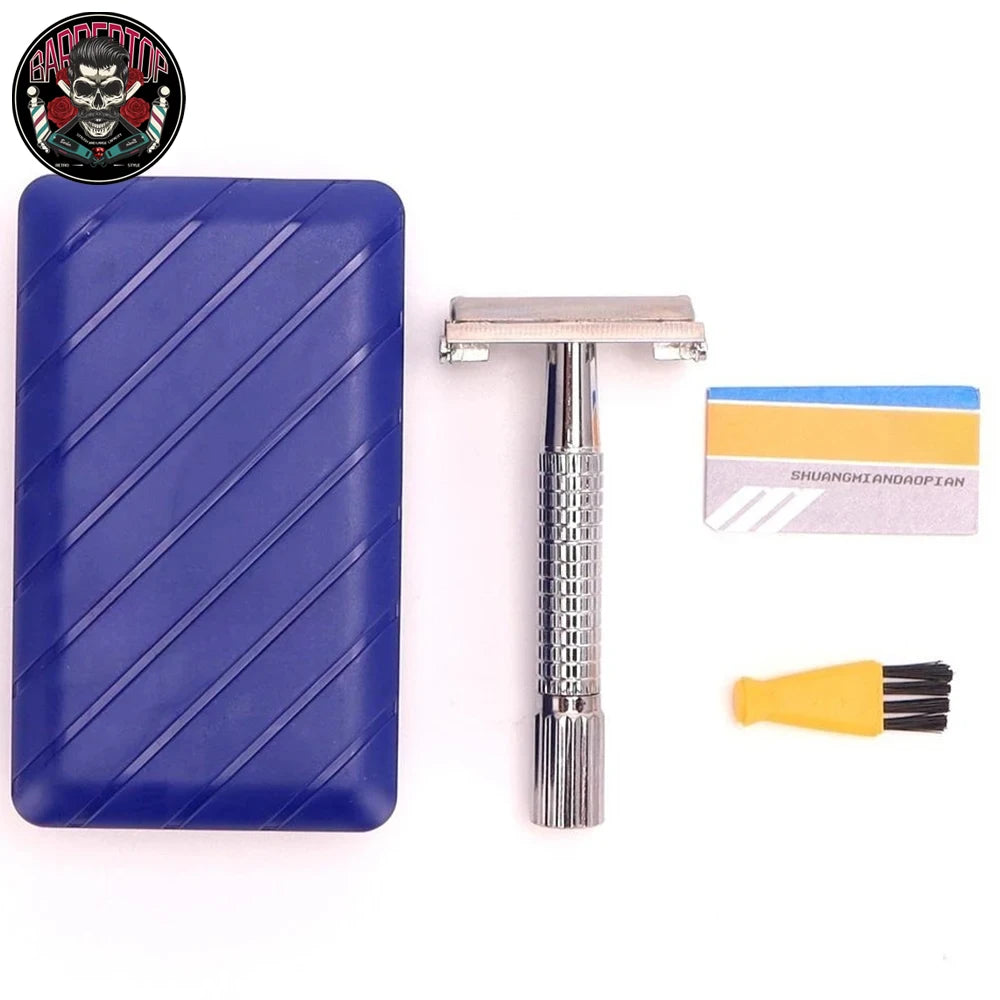 Old Style Mens Manual Shavers Set Adjustable Safety Razor Reusable Classic Hair Removal Shaver Home Men Tools Supplies Peaceful Pleasures Health and Wellness