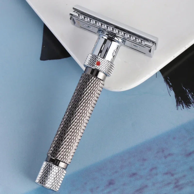 Yaqi Final Cut Adjustable Safety Razor – Chrome & Gunmetal