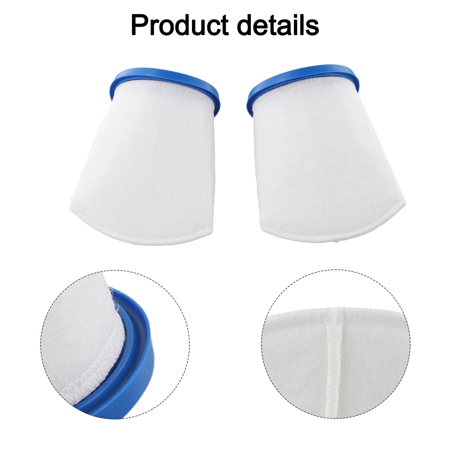 2 Handheld Pool Vacuum Cleaner Sand Silt Filter Bag Blaster Max