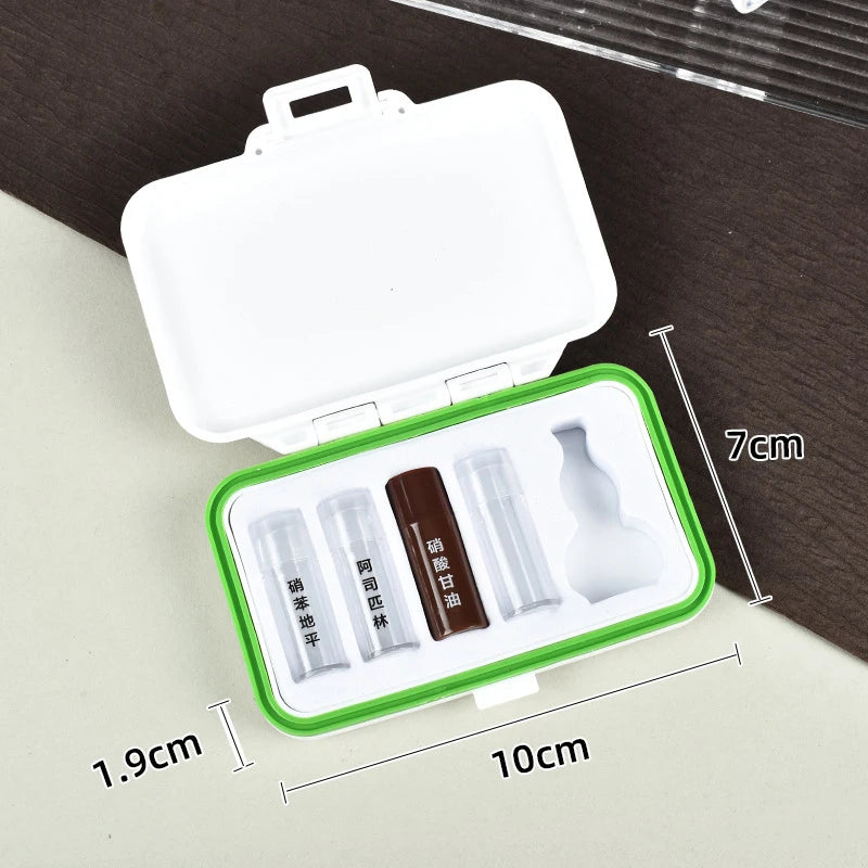 5-Grid Foldable Pill Organizer with Braille | Large Capacity Box