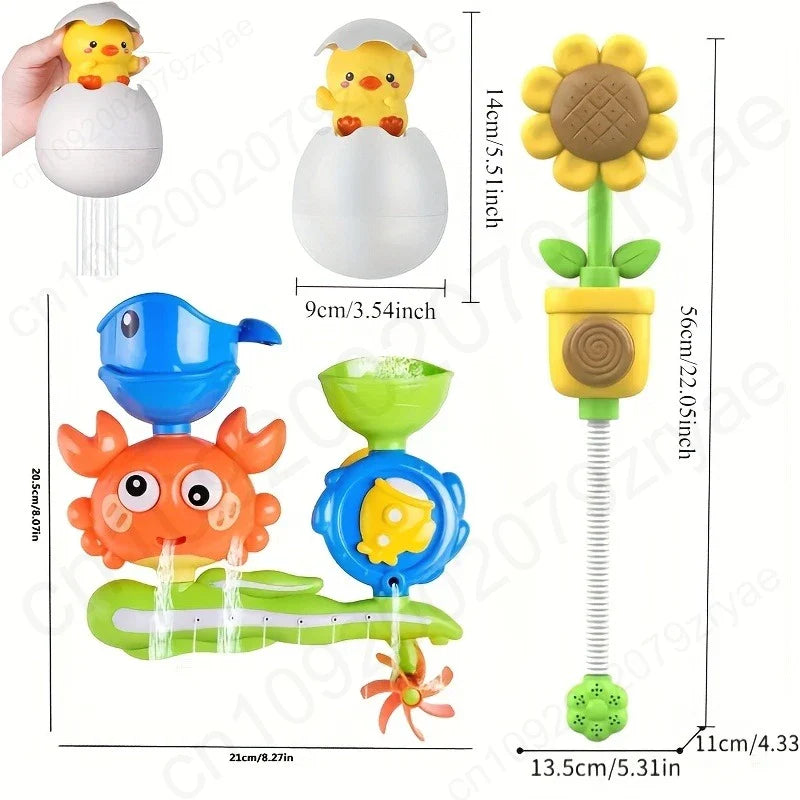 Interactive Suction Cup Bath Toy Set for Toddlers | Ages 0–3