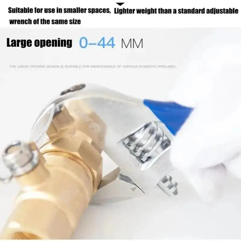 Adjustable Crescent Wrench Wide Jaw Heavy Duty Thin Light Design Home