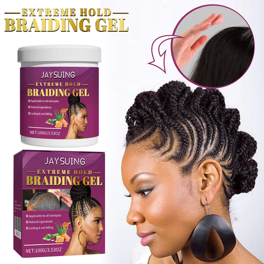 Jaysuing Braiding Gel Wax – Strong Hold Edge Control Anti-Frizz Braiding Styling Gel Peaceful Pleasures Health and Wellness 5PCS