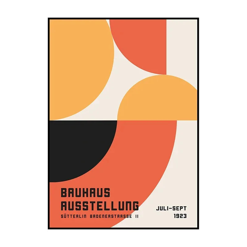 Bauhaus Exhibition Poster Minimalist Vintage Canvas Wall Art