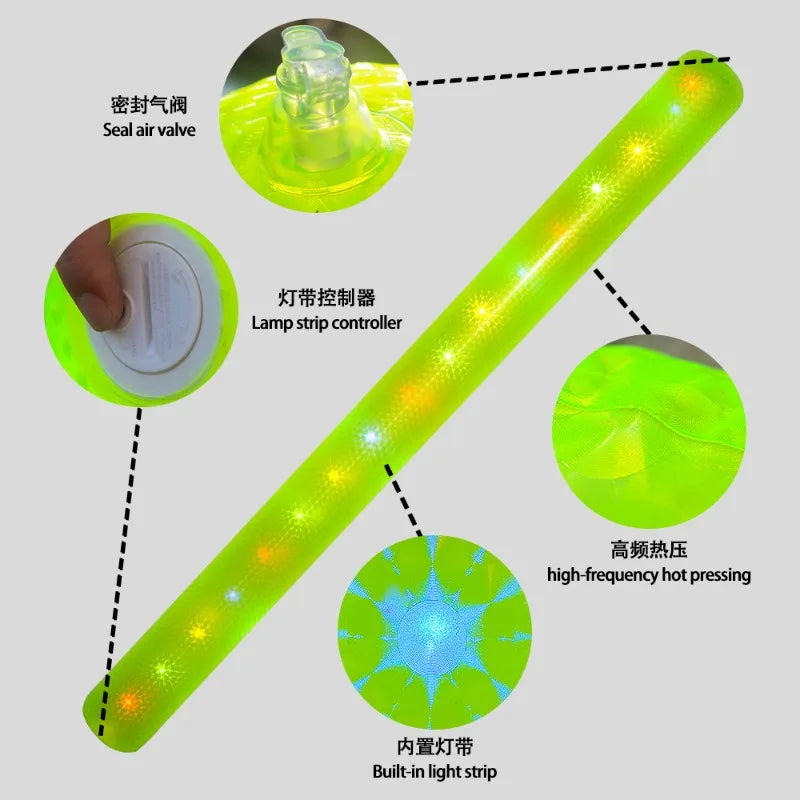 LED Light-Up Inflatable Pool Noodle Stick – Kids & Adults