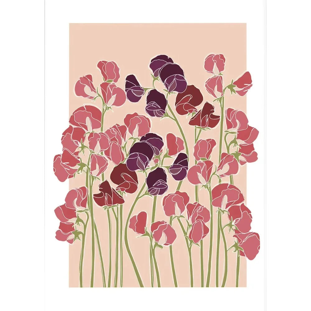Garden Flower Vase Art Poster Flower Plant Illustration Print Canvas Painting Wall Art Picture Home Living Room Room Decorati Peaceful Pleasures Health and Wellness