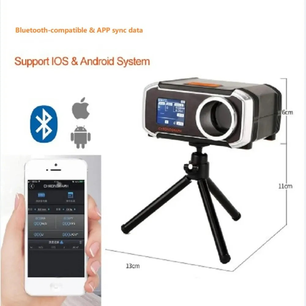 Bluetooth-Compatible Chronograph Speed Meter Velocity LCD Screen Display Speed Measuring Instruments Slingshot Bow Speed Meter Peaceful Pleasures Health and Wellness
