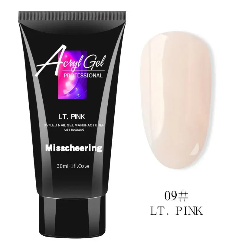 30ml Nail Extension Gel Nail Build Poly Nail Acrylic Gel UV LED Quick Extension of Crystal Model Painless Crystal Glue Peaceful Pleasures Health and Wellness 09