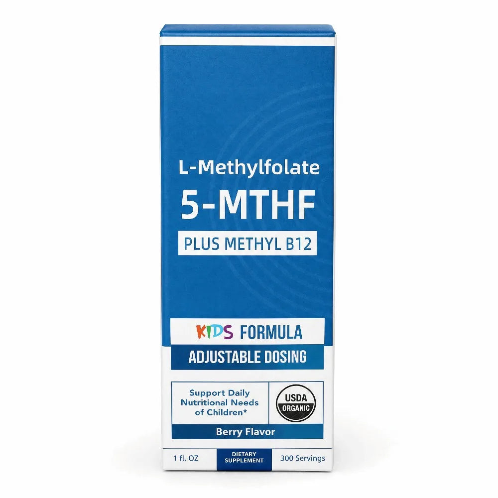 Kids L-Methylfolate 5-MTHF & Methyl B12 Drops | Organic Berry 30ml