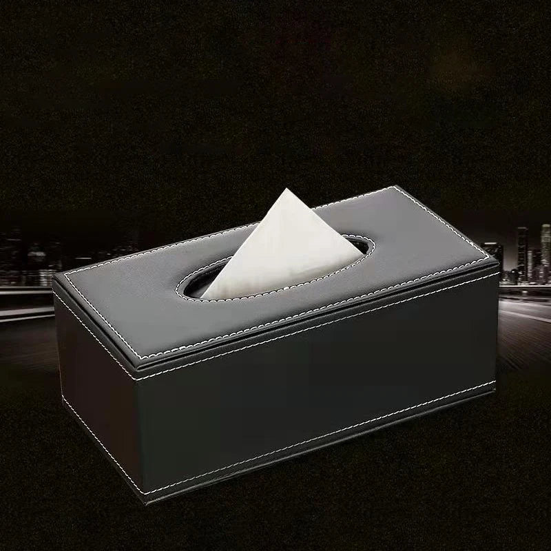 Leather Tissue Box Cover – Car & Home Anti-Moisture Dispenser