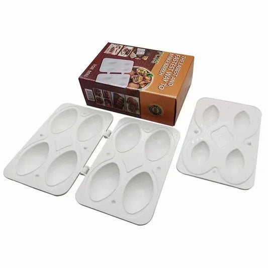 4Holes Manual Kibbeh Mold Meatball Maker Meatloaf Press Minced Meat Processor Cake Desserts Pie Kitchen Tools Peaceful Pleasures Health and Wellness