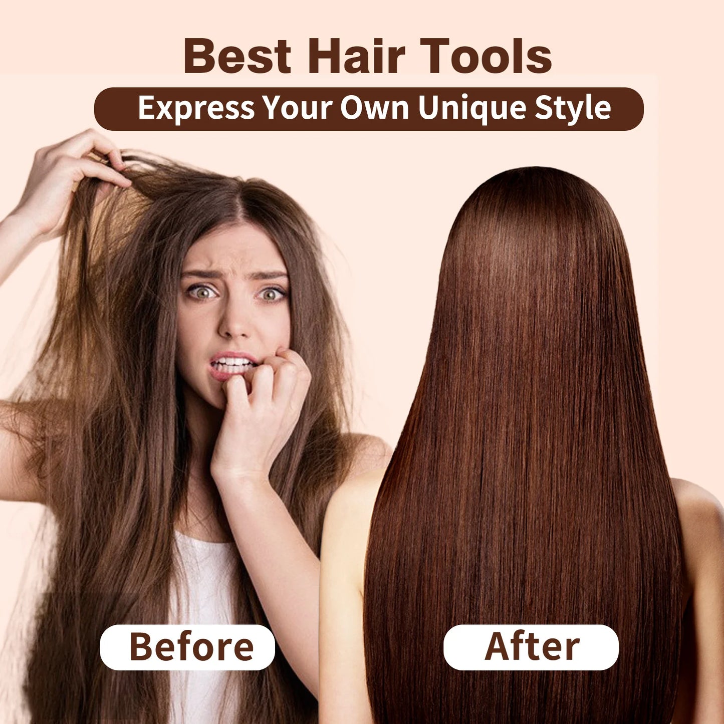 Multi Styler 2in1 LCD Display Hair Dryer Wet and Dry Hair Straightener Ion Portable Air Styling Hair Straighten Peaceful Pleasures Health and Wellness