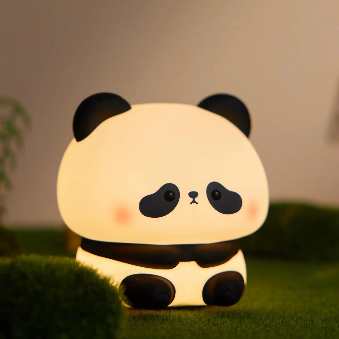 Cute Panda Silicone Patting Lamp Rechargeable Timing LED Night Light For Bedroom Bedside Room Decoration Kids Boys Birthday Gift Peaceful Pleasures Health and Wellness Panda TouTou