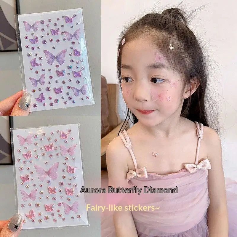 Glitter Face Stickers & Eyeshadow Palette – Kids Stage Makeup
