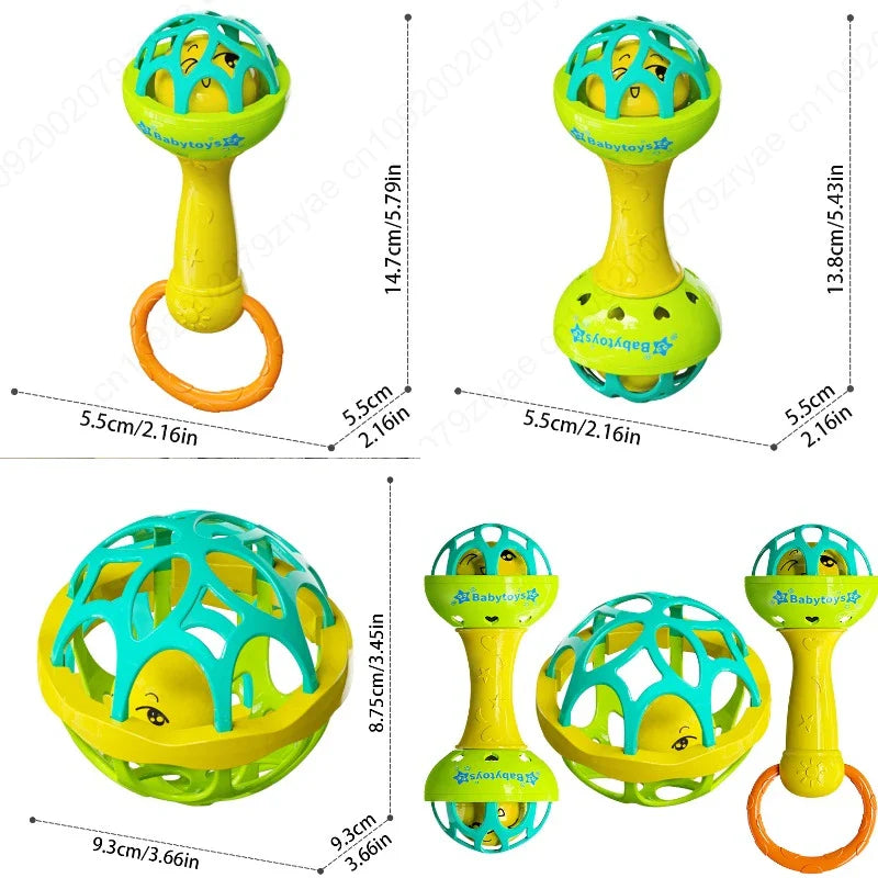 Baby Rattle Grasping Ball Toy | 0–24 Months | Multi-Color